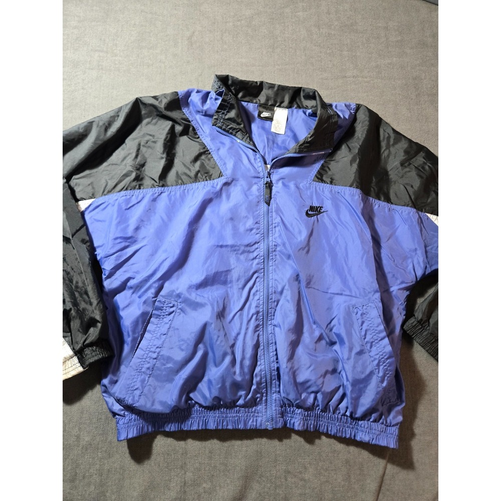 Vtg90s Nike Cross Training Windbreaker Mens Medium Jacket Purple Black Track